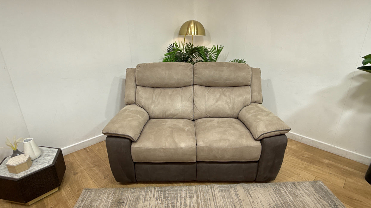 DFS Ryder 2 Seater Manual Recliner In Stone- Pepper