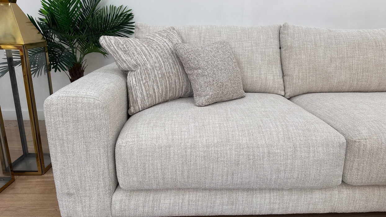 Sofology Amalfi Fabric 3 Corner 3 in Micro Flecked Boucle Natural Mix