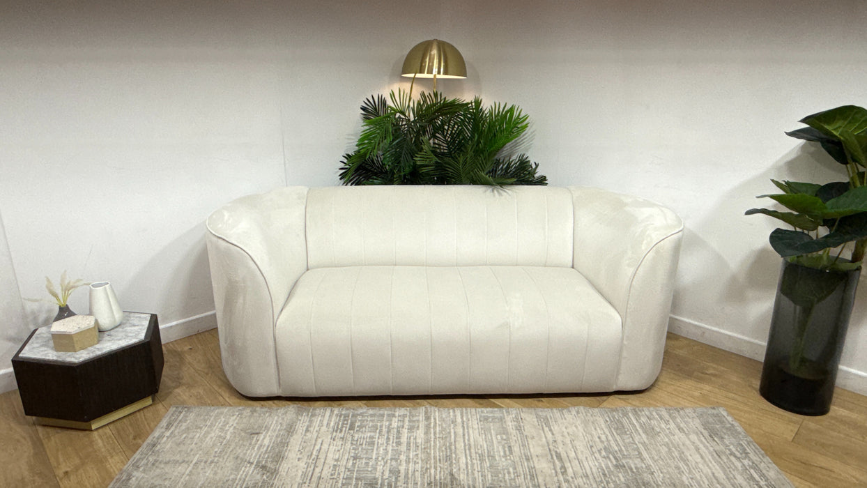 Sofology The Fitzrovia Fabric 2 Seater in Matt Velvet Milk Mix Without Trim