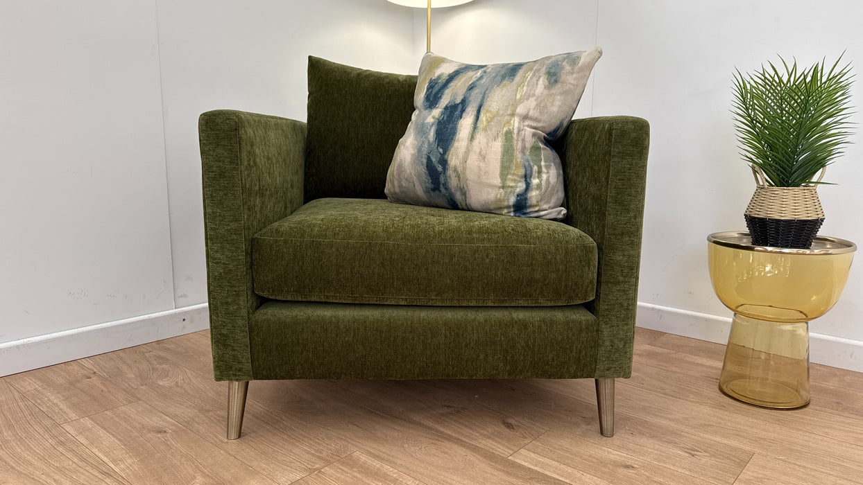 Essence Loveseat - Fabric - Monde Moss/Teal Mix