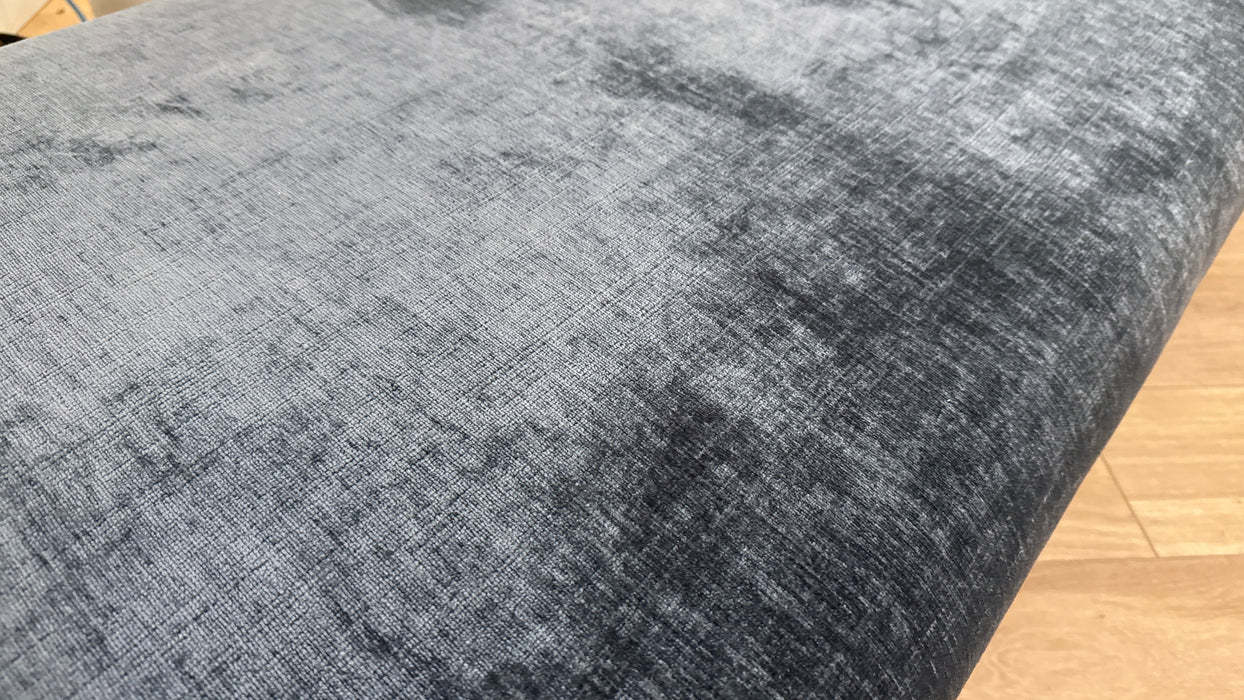 Sofology The Valentina Fabric Footstool in Chenille Charcoal