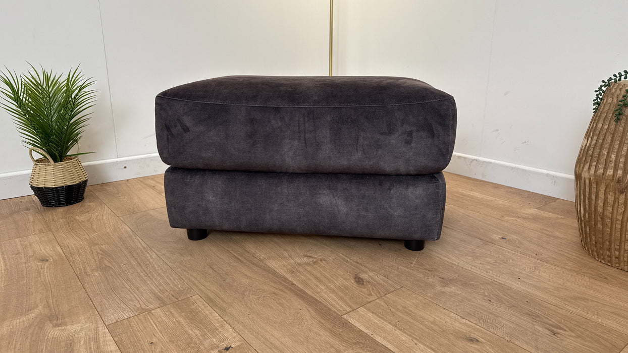 Radleigh Footstool - Fabric - Decent Charcoal