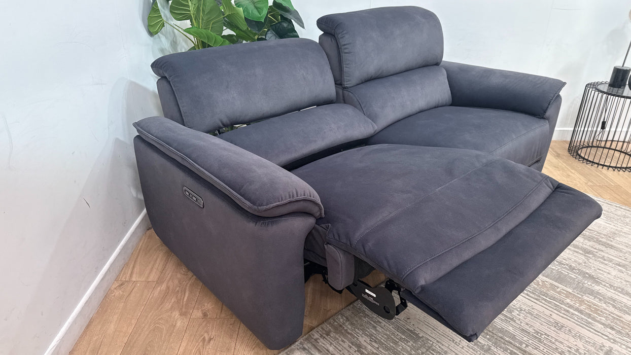 Sofology Hugo Fabric 2.5 Seater Power Recliner/Headrest in Lifestyle Flecked Anthracite