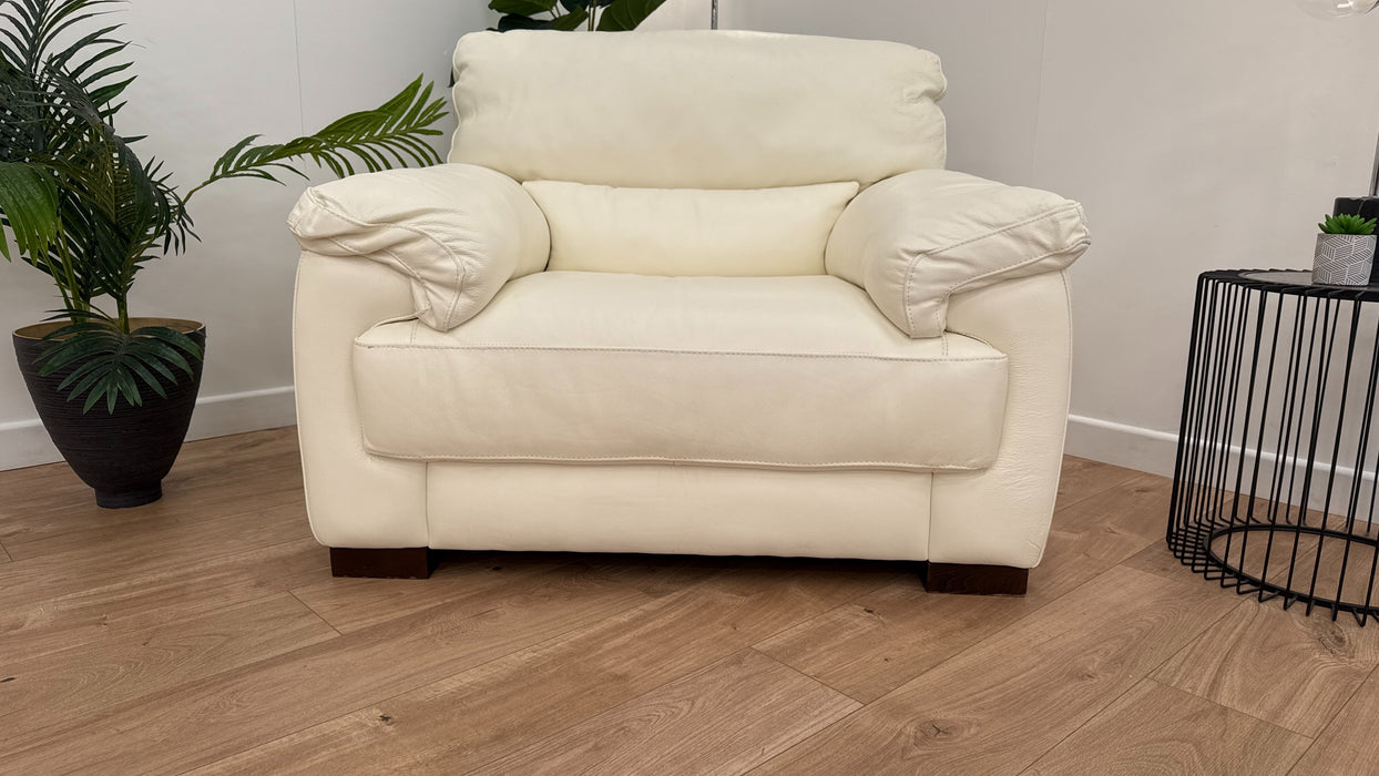 Santino Chair - Leather - Hampshire Aspen White