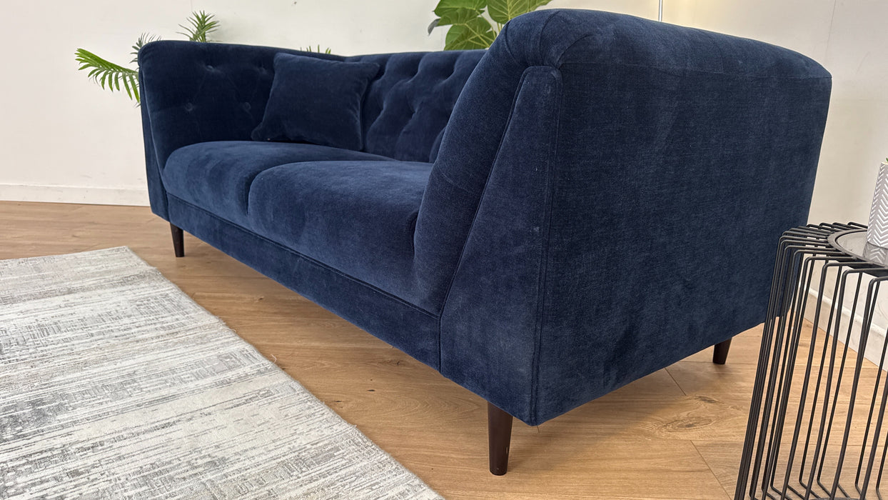 Bridgerton 3 Seater - Fabric - Aston Navy All Over