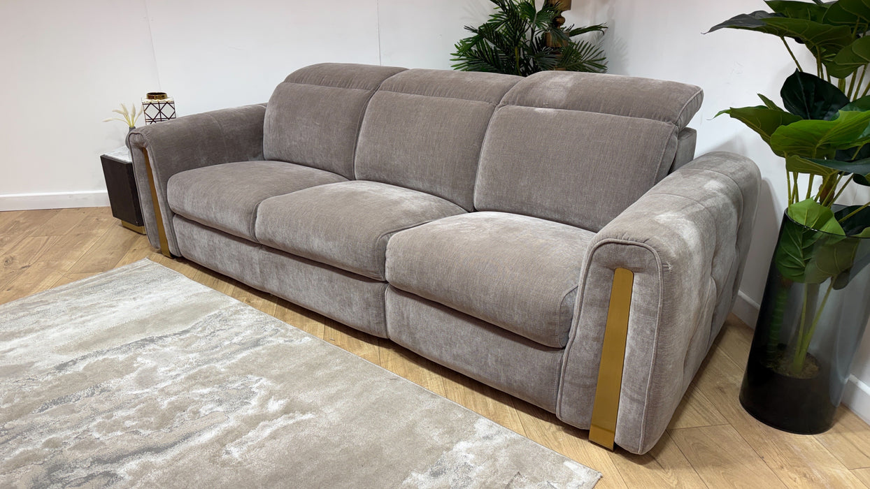 Sofology Kingsbridge Fabric 3 Seater in Relaxed Chenille Nutmeg