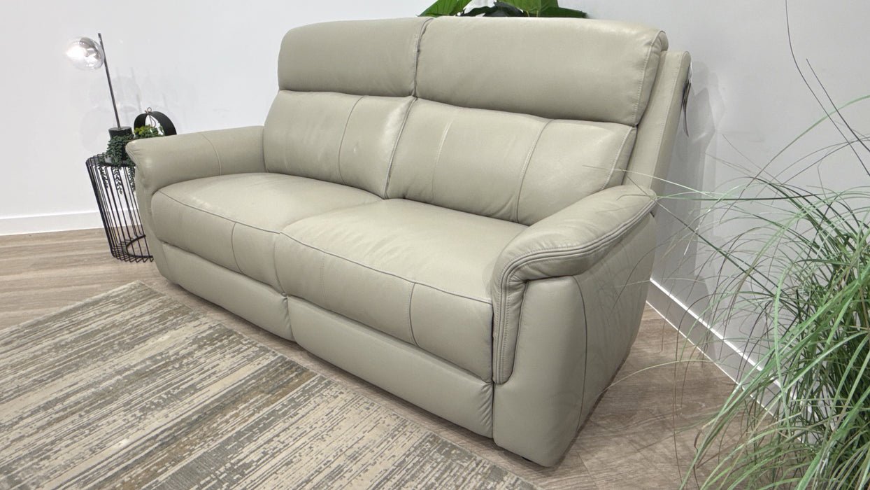 Sofology Bradie Leather 2.5 Seater in Trusty Embossed Light Grey
