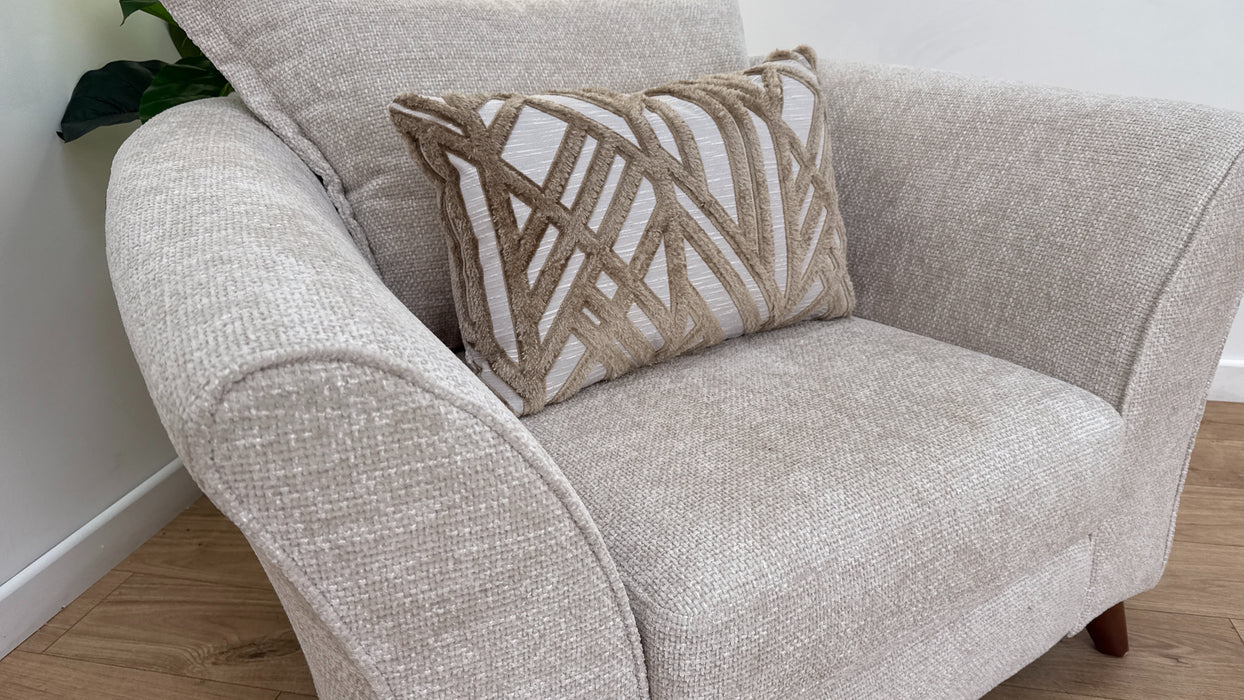 Sofology Scintillate Fabric Chair in Basketweave Chenille Olive