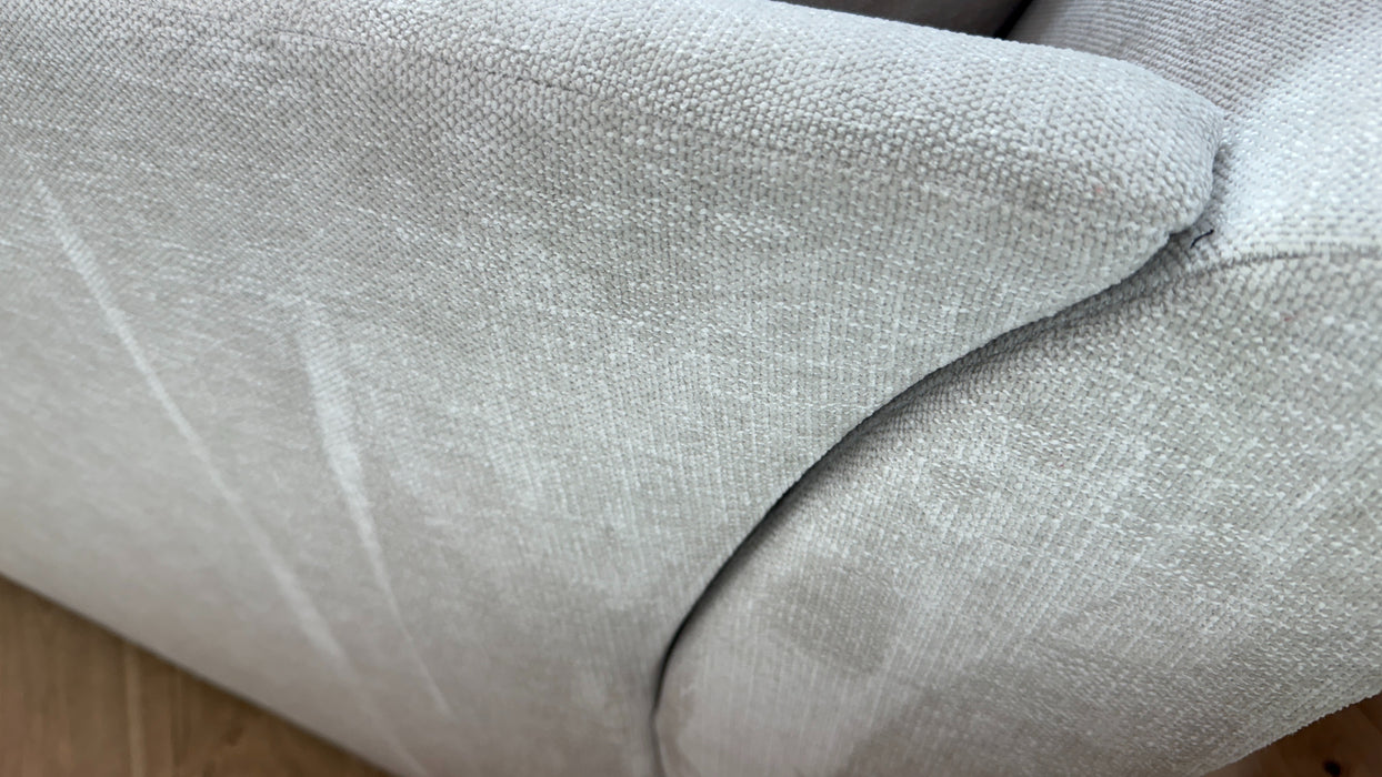Sofology Calista Fabric 3 Seater Pillow Back no Fluting in Linen Look Chenille Mist