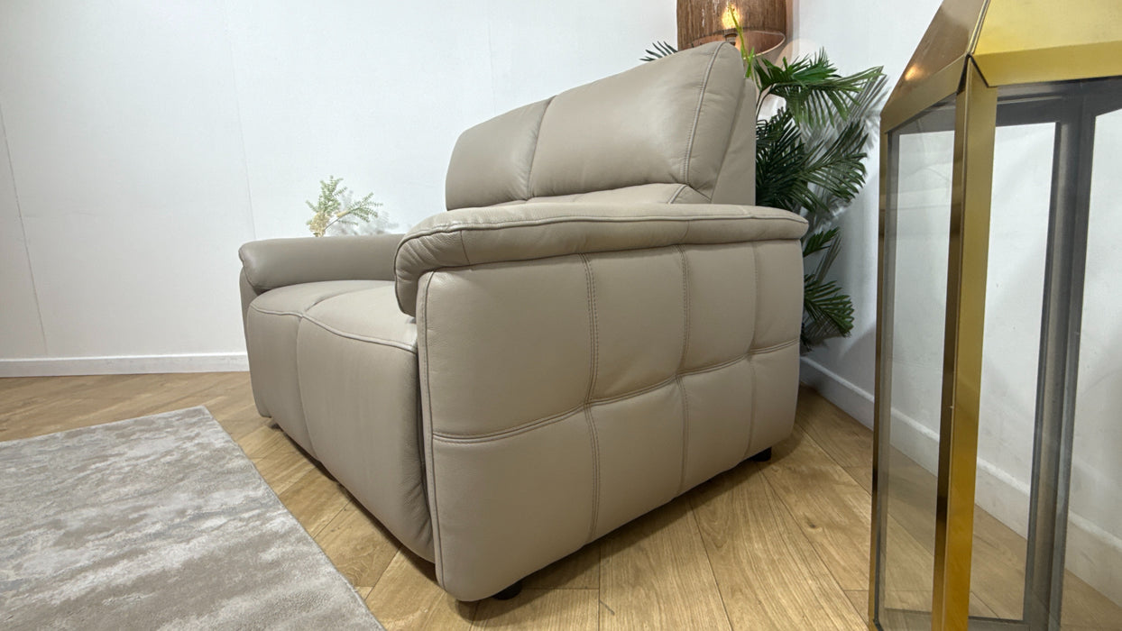 Sofology Ripley Leather 2 Seater in Trusty Embossed Stone