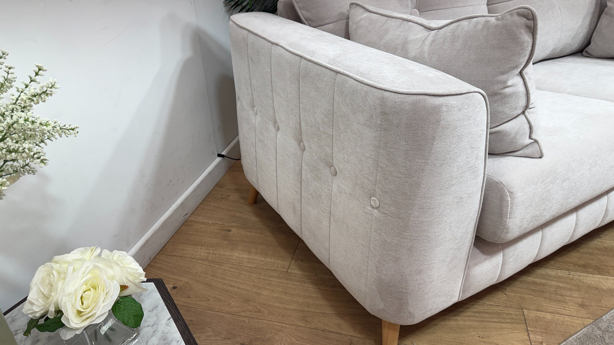 Sofology Remy Fabric 2 Seater in Soft Chenille Natural