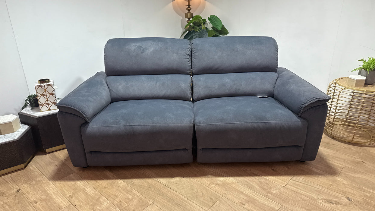 Sofology Hugo Fabric 2.5 Seater Power Recliner/Headrest in Lifestyle Flecked Charcoal