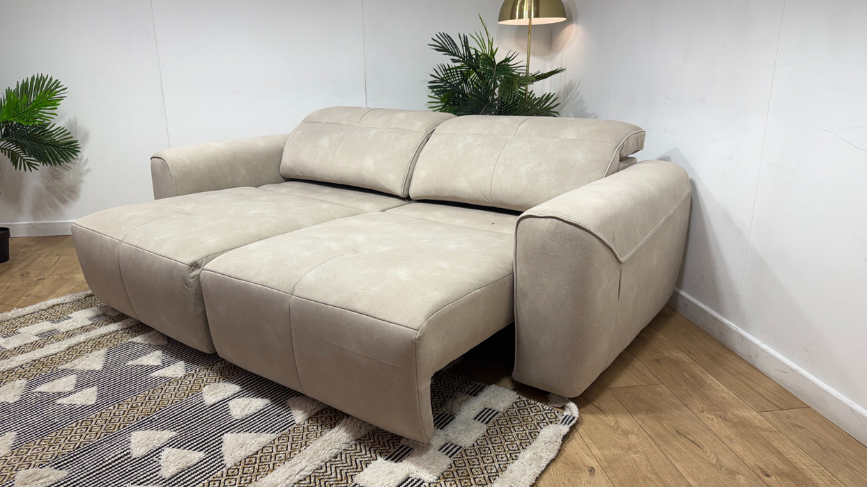 Sofology Riviera Fabric Motion Chaise in Lifestyle Flecked Ivory