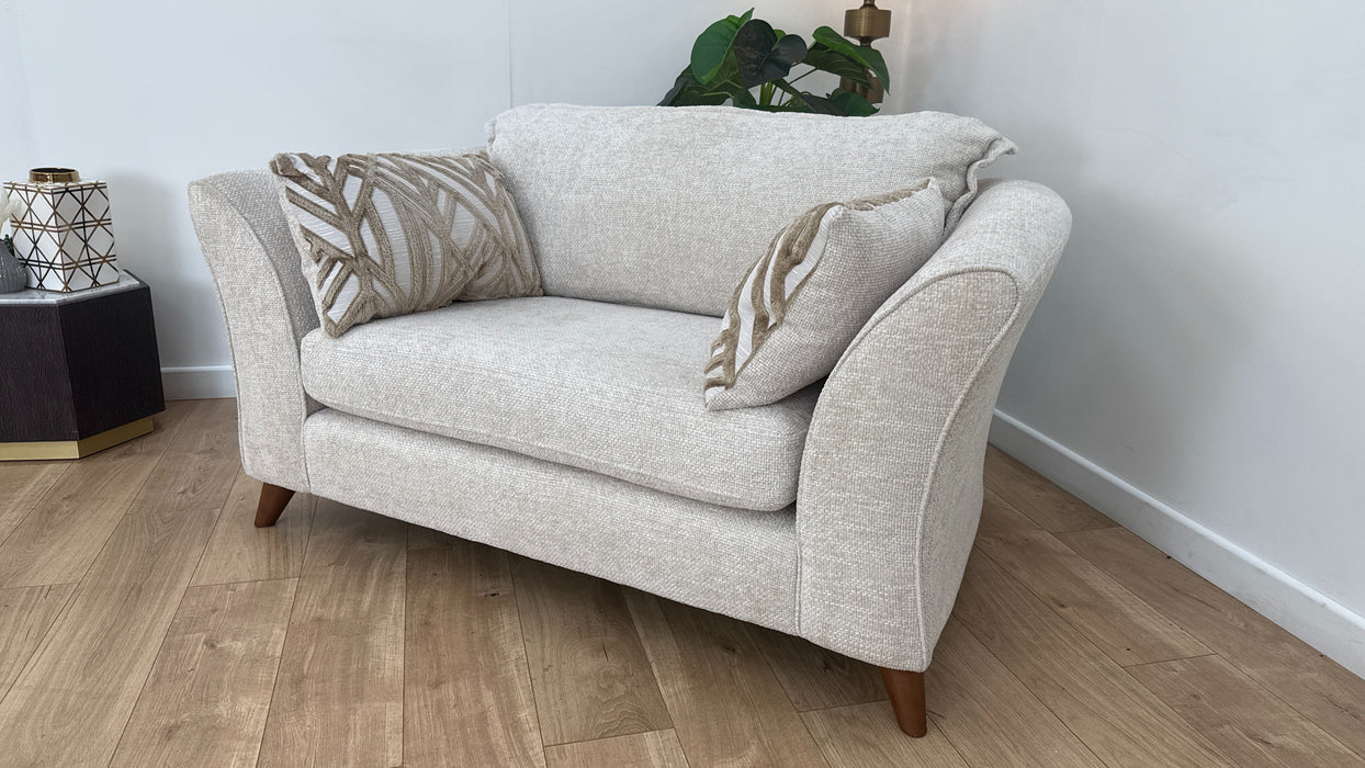 Sofology Scintillate Fabric Loveseat in Basketweave Chenille Stone