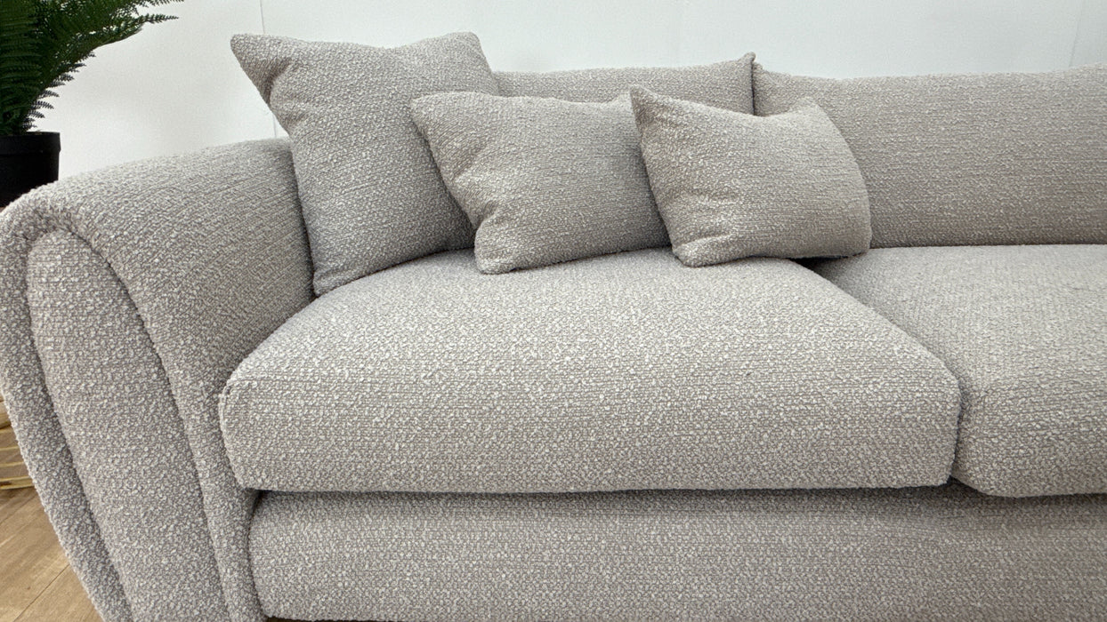 Sofology Marble Arch Fabric 3 Corner 1 in Chunky Boucle Plain Mink