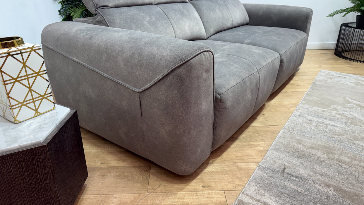 Sofology Riviera Fabric 3 Seater Motion Chaise in Lifestyle Flecked Mocha