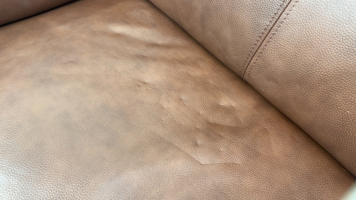 Sofology Fratelli Leather 2.5 Seater Power Recliner/Headrest in Trusty Embossed Chestnut