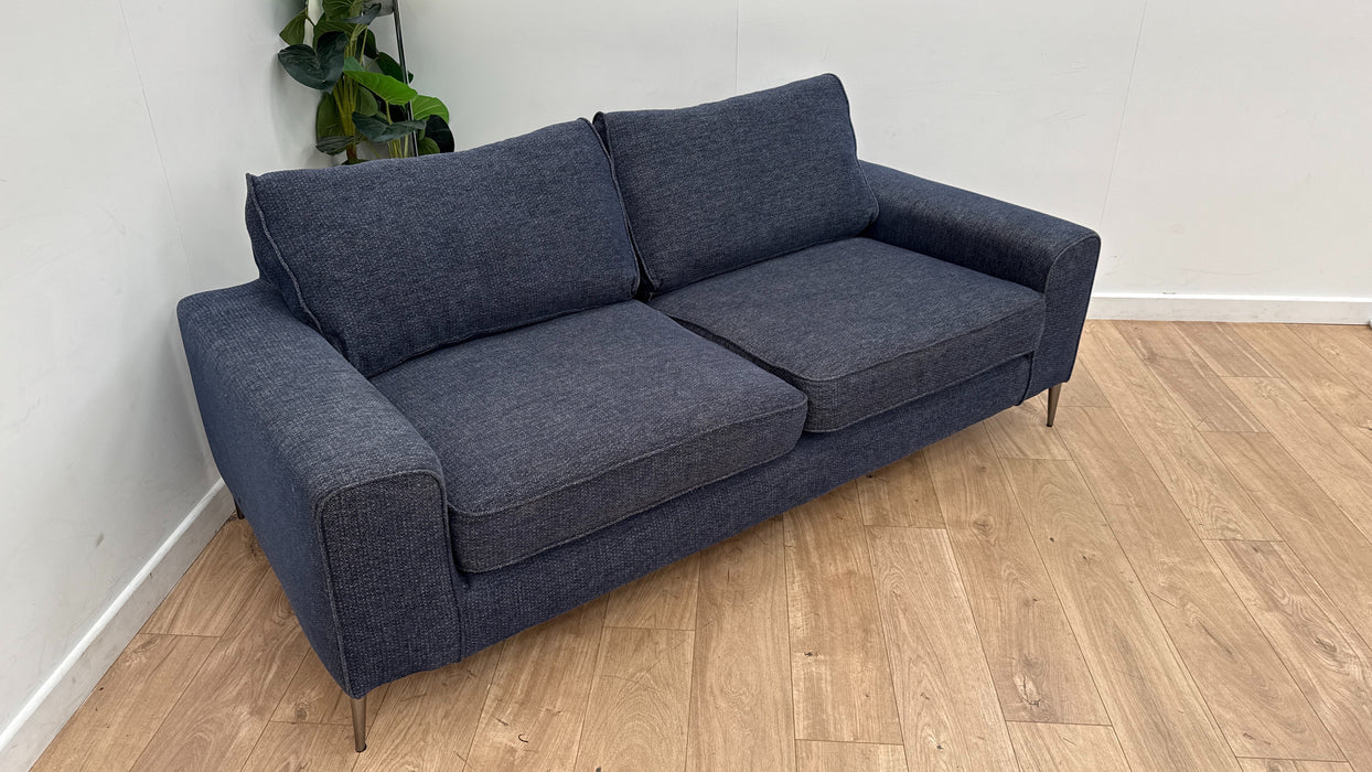 Sofology Andorra 3 Seater Sofa in Fabric Path Navy