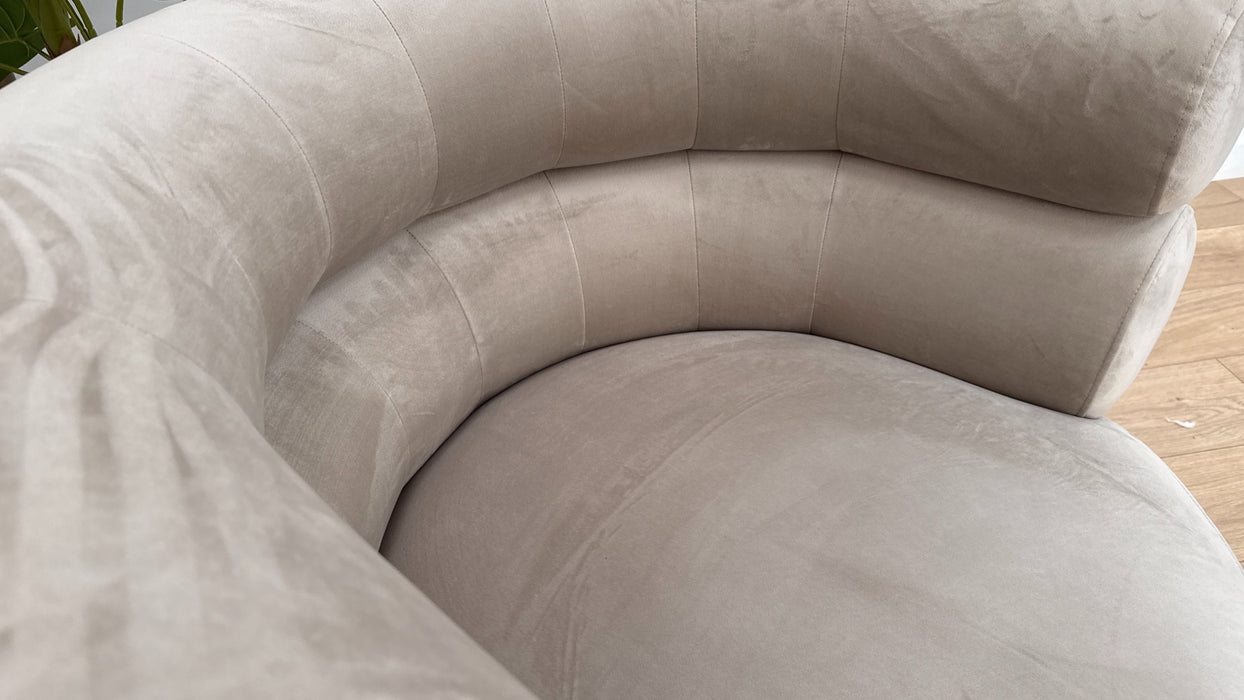 Sofology The Fitzrovia Fabric Accent Chair in Matt Velvet Stone Without Trim