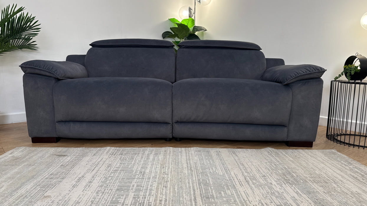Sofology The Benz 3 Seater Sofa in Lifestyle Flecked Fabric Charcoal