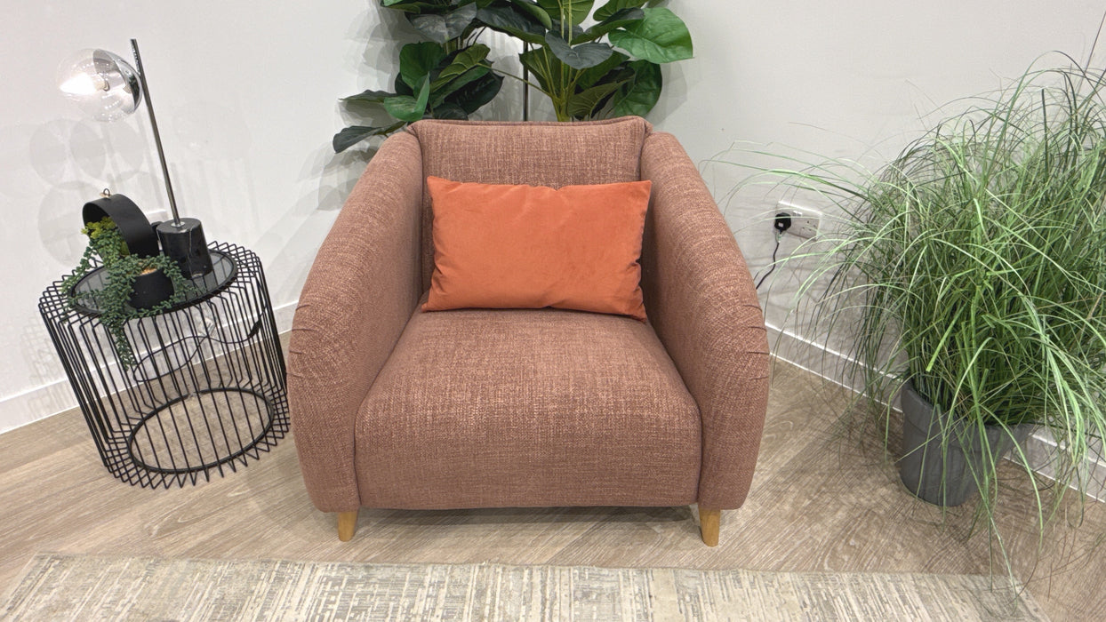 Sofology Eastwood Accent Chair in Beetroot Jaeger Mix