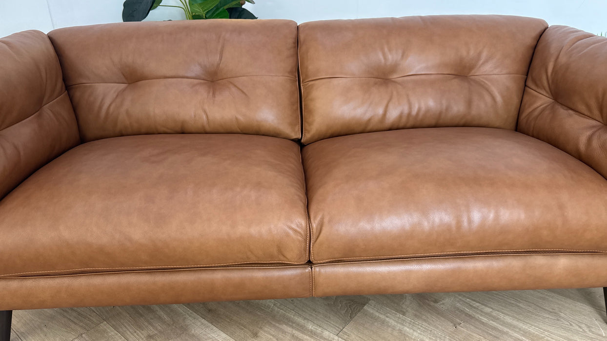 Sofology Hygge Leather 4 Seater Split in Relaxed Soft Tan