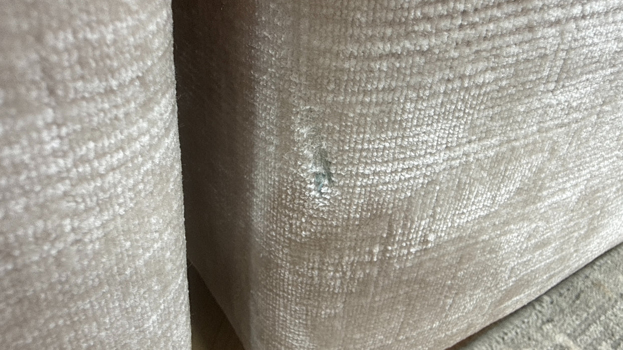 Sofology Georgio Fabric 4 Seater Split Feather Flex Seats in Luxe Chenille Oyster Mix
