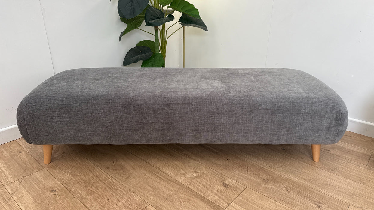 DFS Carlisle Fabric Footstool in Plain Seal