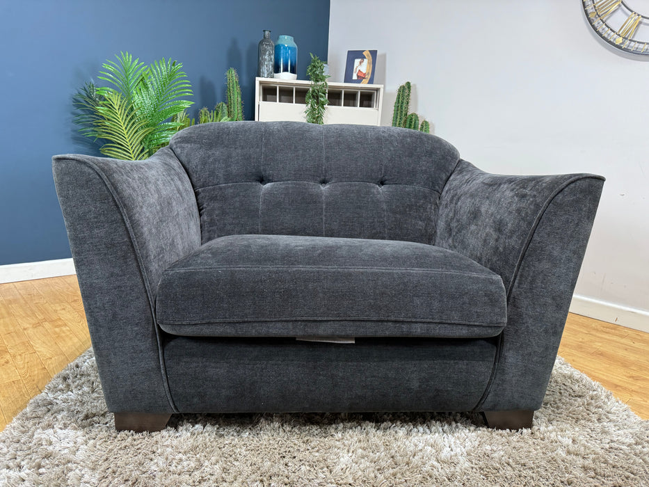 Bartello Fabric Loveseat - Soft Chenille Anthracite - (WA2)