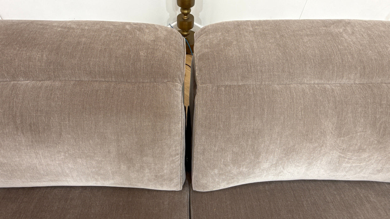Sofology Plaza Fabric 2.5 Seater Power Recliner/Headrest in Relaxed Chenille Nutmeg