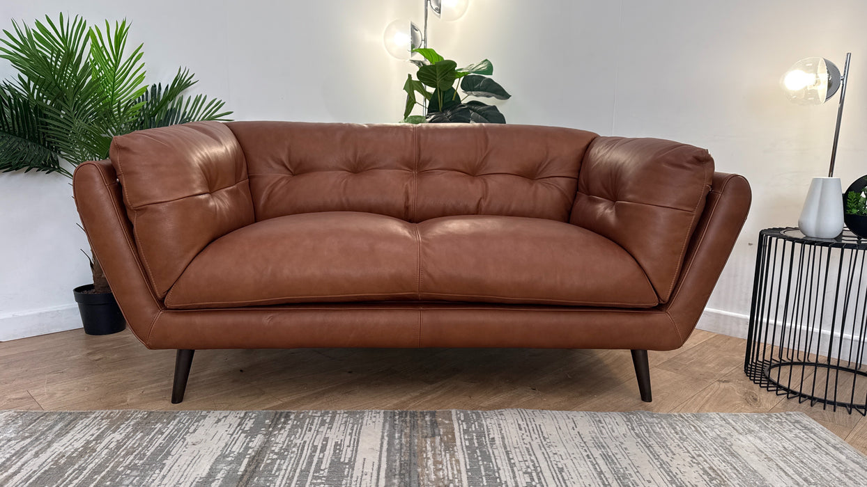 Sofology Hygge Leather 2 Seater in Relaxed Soft Tan