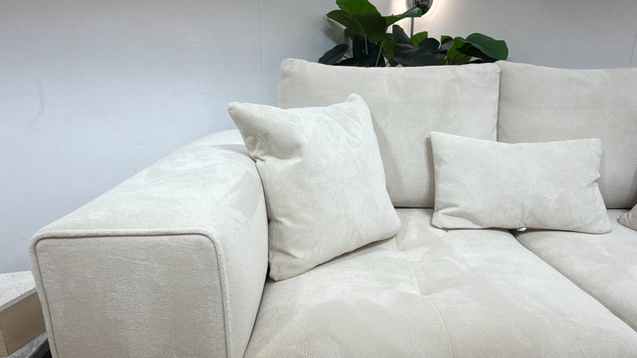 Sofology Ascot Fabric 3 Seater Single Seat in Soft Sherpa Natural