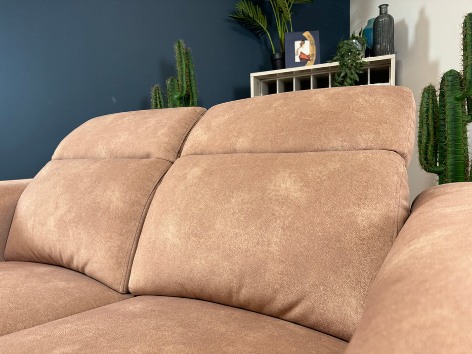 Bohemia Fabric 2 Seater - Power Recliner Power Headrest - Dexter Sand (WA2)