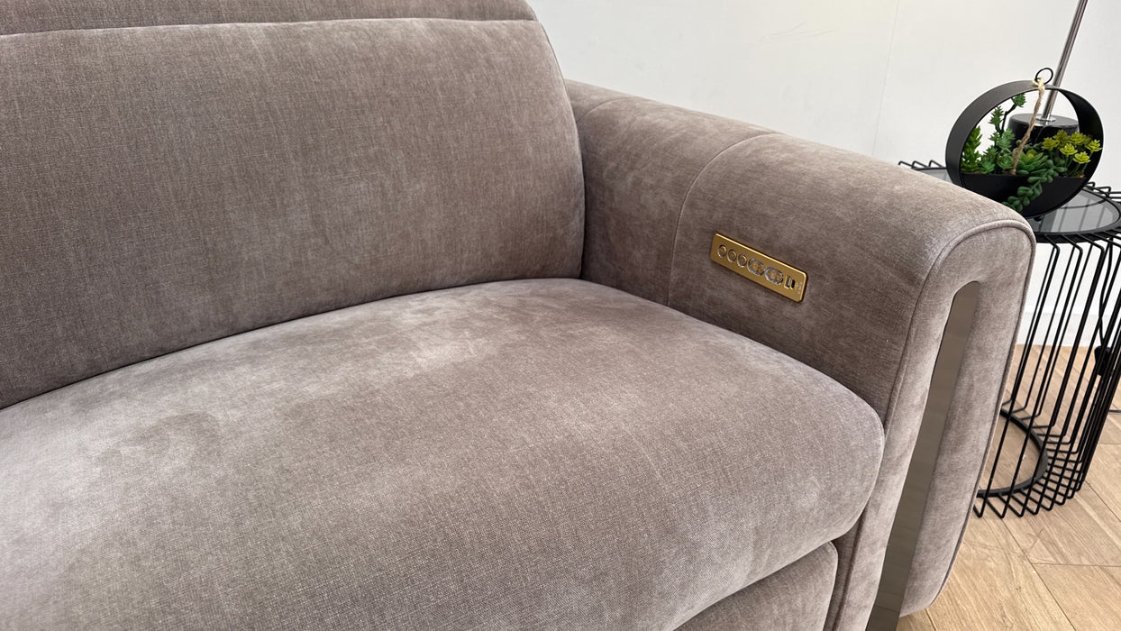 Sofology Kingsbridge 2.5 Seater Reclining Sofa in Chenille Nutmeg