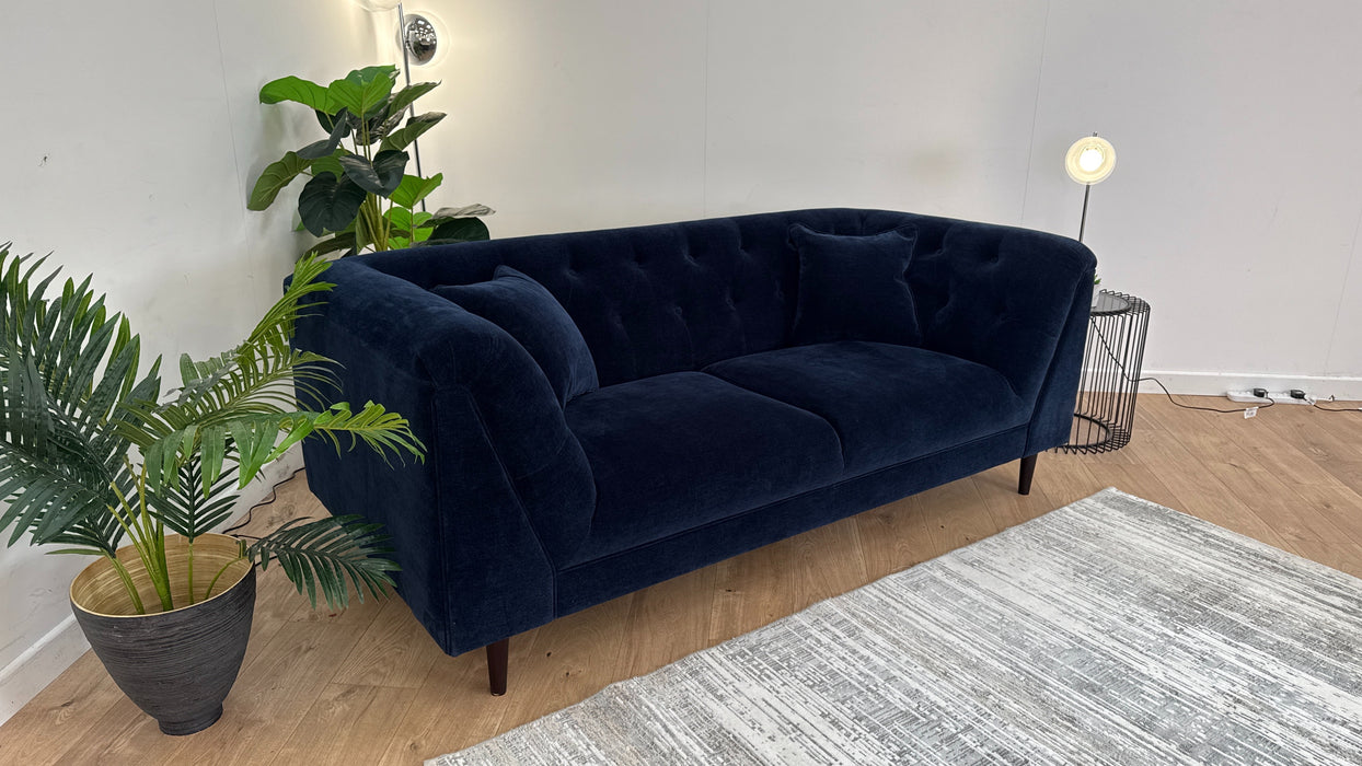 Bridgerton 3 Seater - Fabric - Aston Navy All Over