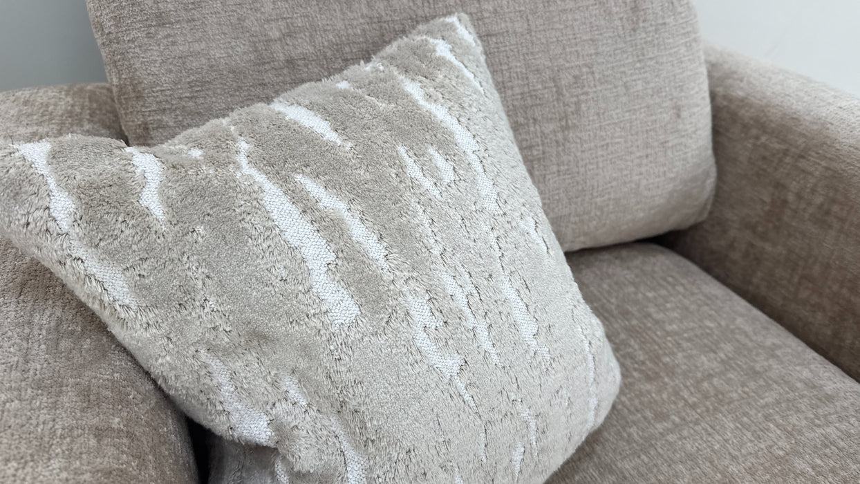 Sofology Majestica Fabric Chair in Teddy Chenille Natural Mix
