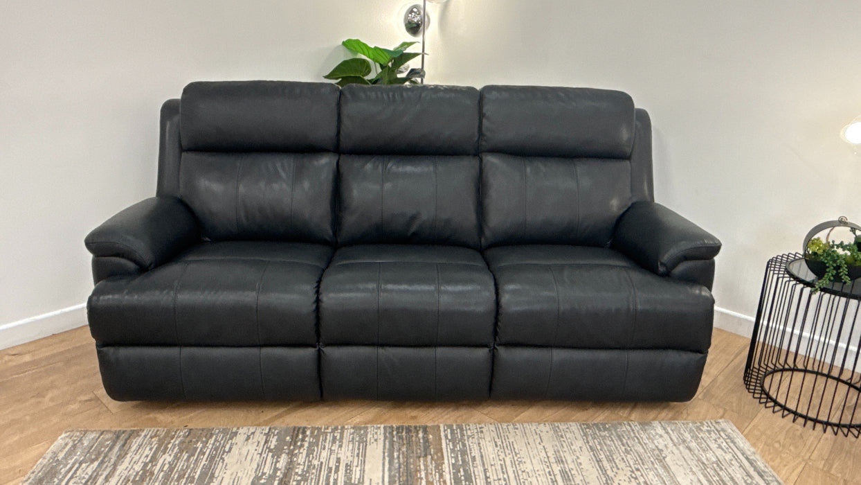 Sofology Gracie Leather 3 Seater in Trusty Sheen Navy
