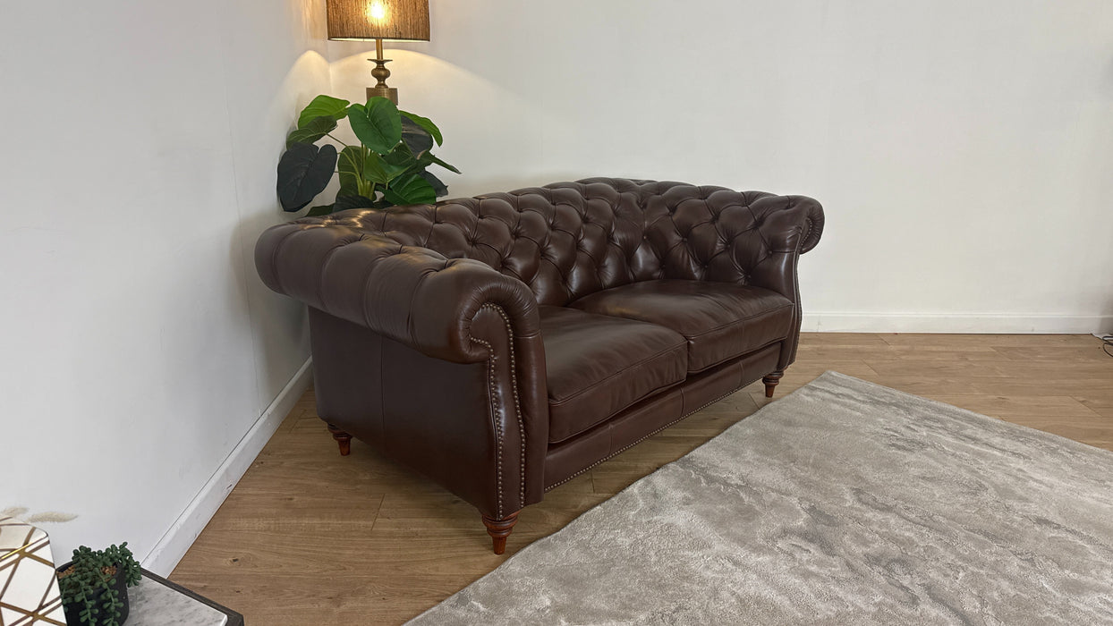 Sofology The Darcy 2 Seater Leather Sofa in Chestnut