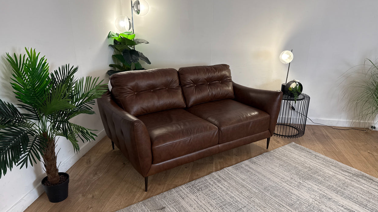 Sofology Cordelia Leather 2 Seater in Alaska Whiskey