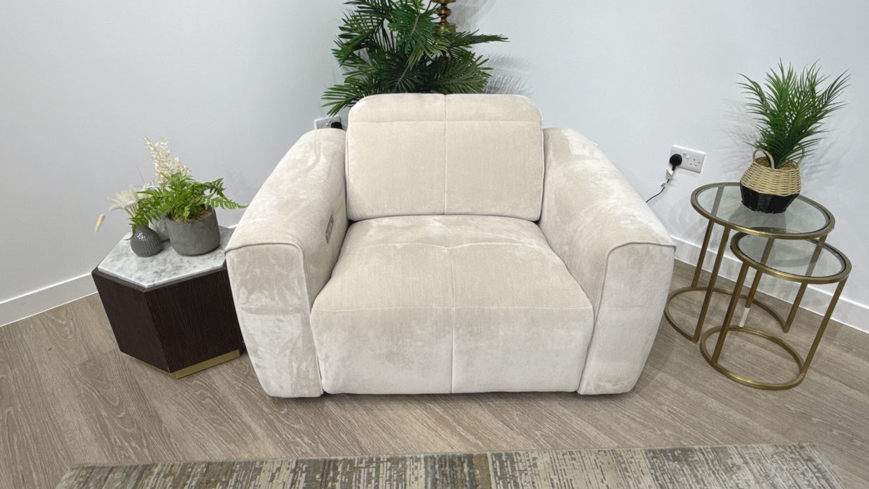 Sofology Riviera Fabric Loveseat in Relaxed Chenille Cotton