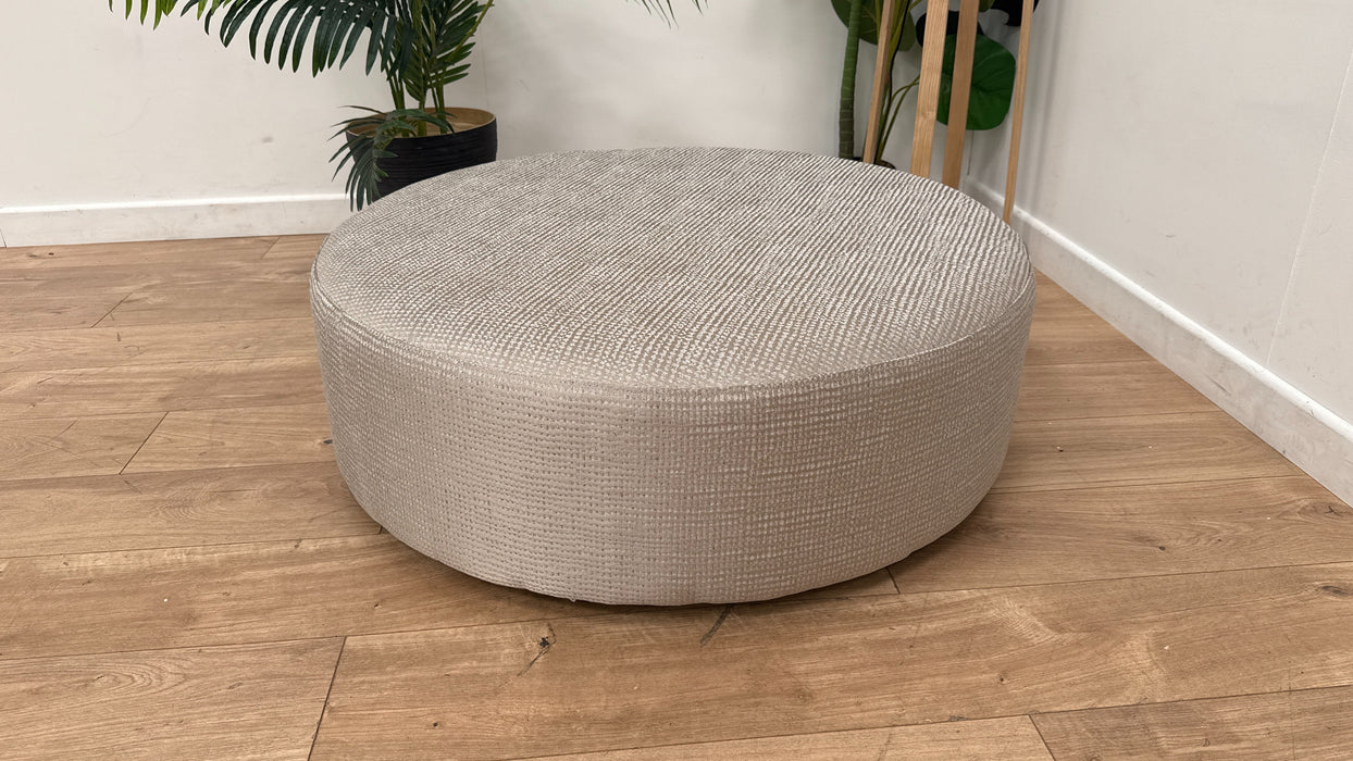 Sofology Ascot Fabric Designer Footstool in Natural