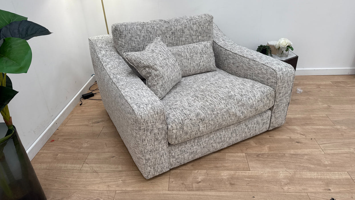 Bellagio Loveseat in Fabric Basket Weave Pebble Mix