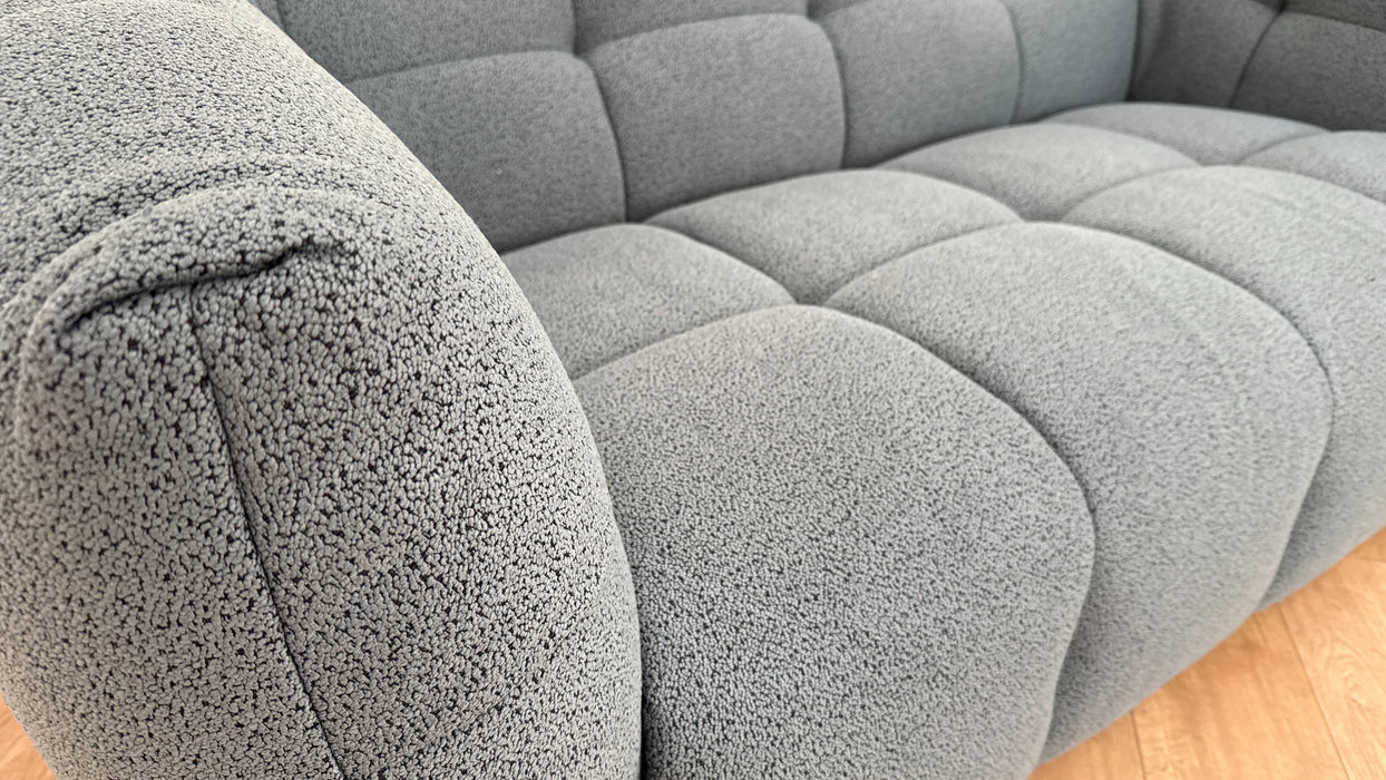 Sofology The Lunar Fabric 2 Seater in Woven Boucle Ocean