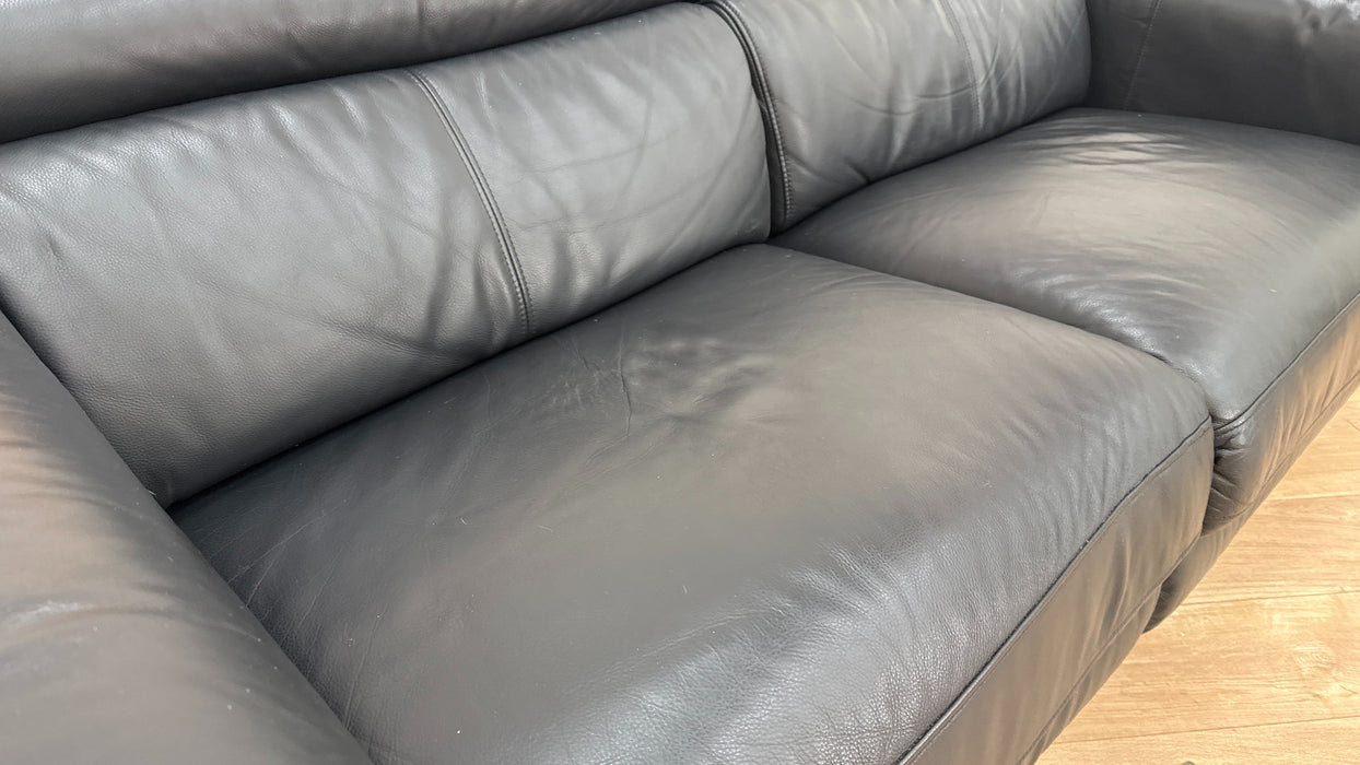 Sofology Moreno Leather 3 Seater Power Recliner in Jet Black