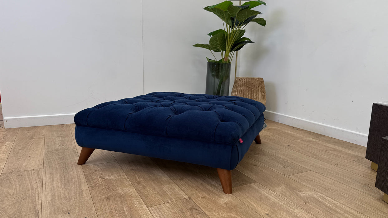 DFS Windsor	Fabric Footstool in Navy