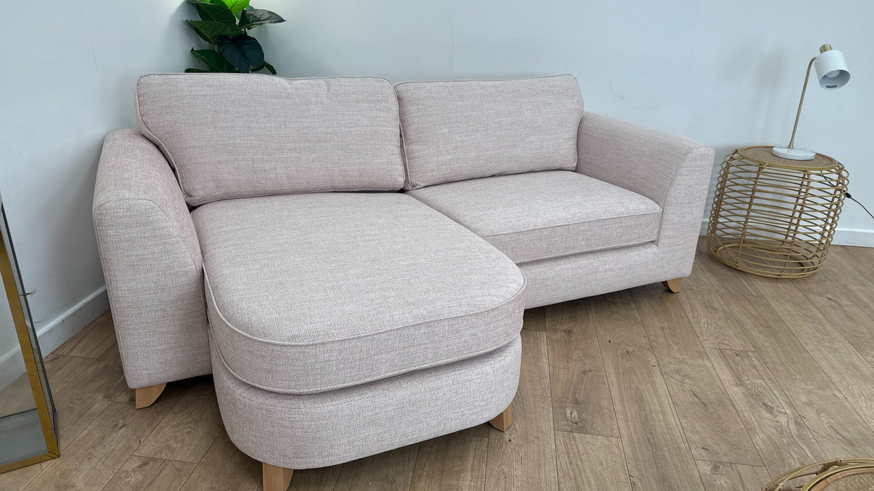 DFS The Lorella 4 Seater Fabric Sofa in Blush