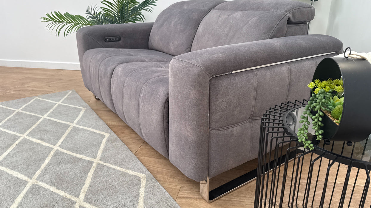 Marvella 2 Seater Sofa - Fabric Recliner - Lifestyle Flecked Mocha