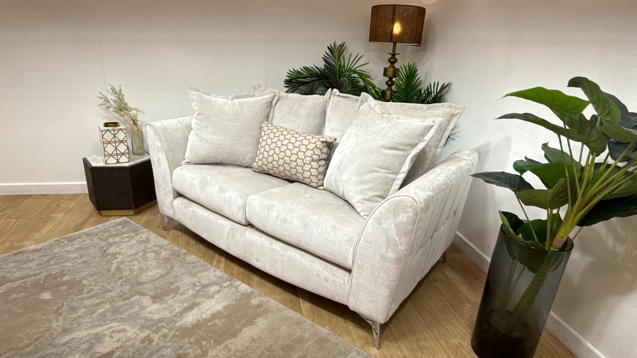 Sofology Luella Fabric 2 Seater in Luxe Chenille Oyster Mix