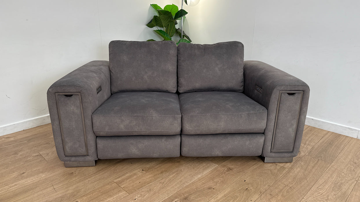 Sofology The Elixir 2 Seater Fabric Recliner Sofa in Lifestyle Flecked Mocha