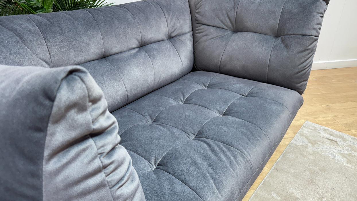 Sofology Cocoon Fabric 2 Seater in Lifestyle Flecked Fabric Charcoal